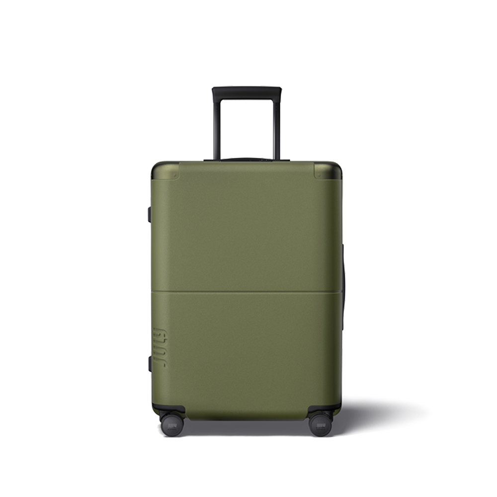 July Checked suitcase in Moss